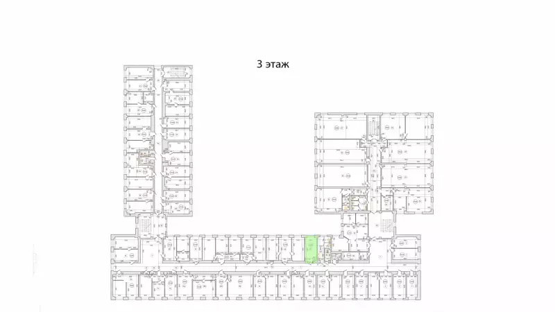 Аренда офиса 16.6 кв.метров, 3 этаж-99. План объекта