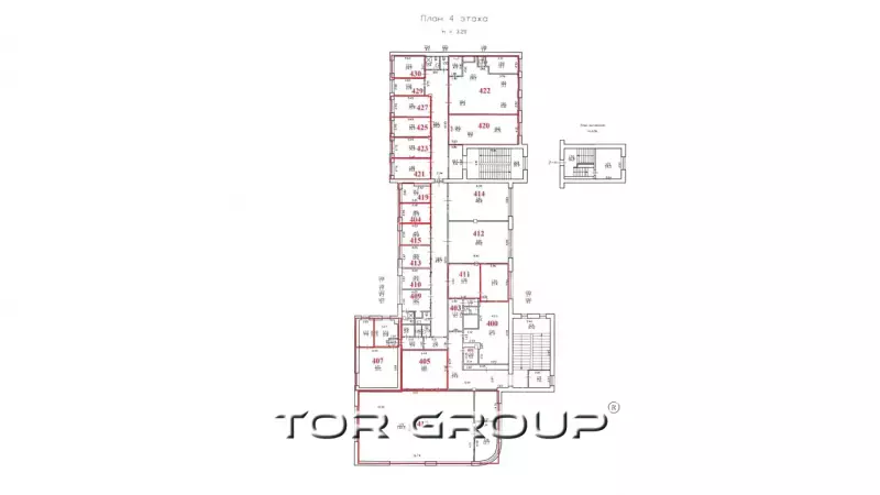 Офис в аренду 1072 метра-99. План объекта