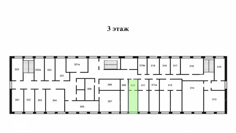 Аренда офиса 25.2 кв.метров, 3 этаж-99. План объекта