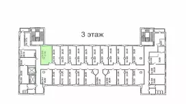 Аренда офиса 37.8 кв.метров, 3 этаж-99. План объекта