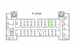 Аренда офиса 26.5 кв.метров, 4 этаж-99. План объекта