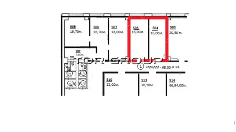 Аренда офиса 34 кв.метров, 5 этаж-99. План объекта