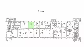 Аренда офиса 43.5 кв.метров, 3 этаж-99. План объекта