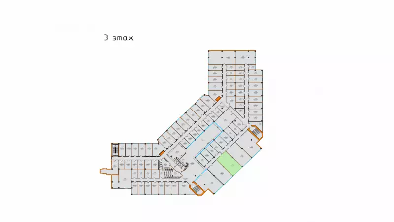 Аренда офиса 63 кв.метров, 3 этаж-99. План объекта