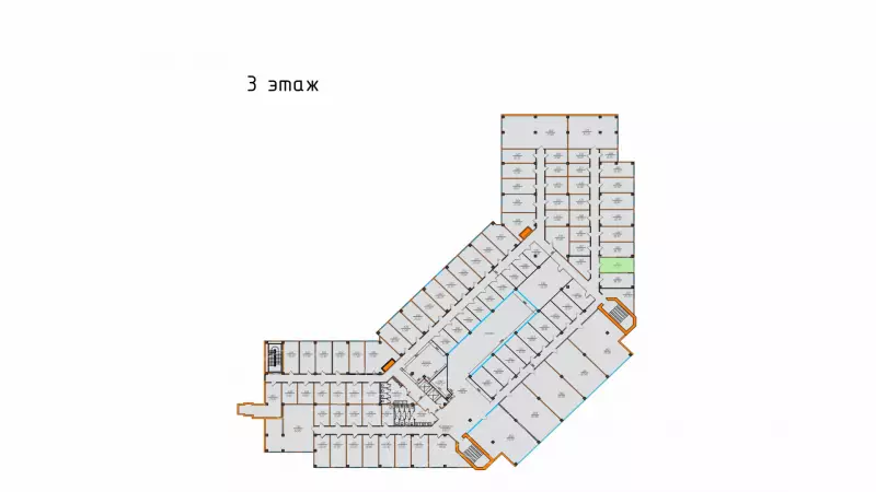 Аренда офиса 17.2 кв.метров, 3 этаж-99. План объекта