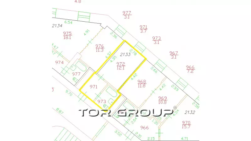 Аренда офиса 18.9 кв.метров, 2 этаж-99. План объекта