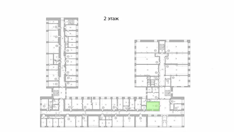 Аренда офиса 69.9 кв.метров, 2 этаж-99. План объекта