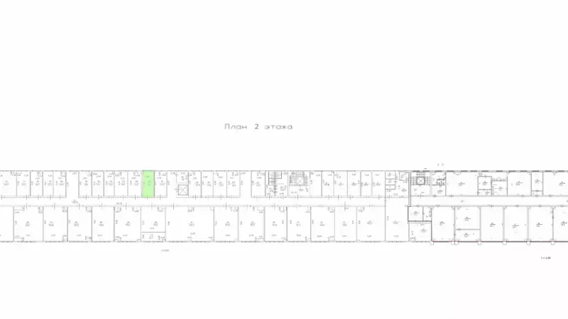 Аренда офиса 18 кв.метров, 2 этаж-99. План объекта