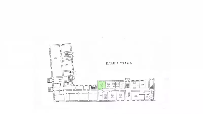 Аренда офиса 24.5 кв.метров, 1 этаж-99. План объекта