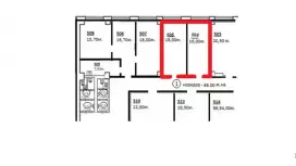 Аренда офиса 18 кв.метров, 5 этаж-99. План объекта