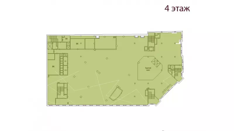 Аренда офиса 4358.7 кв.метров, 4 этаж-99. План объекта