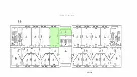 Аренда офиса 37 кв.метров, 2 этаж-99. План объекта