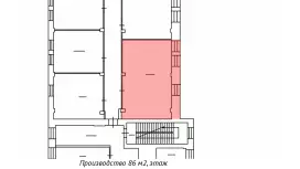 Аренда склада 86 кв.метров, 2 этаж-99. План объекта