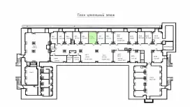 Аренда офиса 21.6 кв.метров, Цоколь этаж-99. План объекта