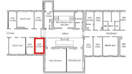 Аренда офиса 21.9 кв.метров, 5 этаж-99. План объекта
