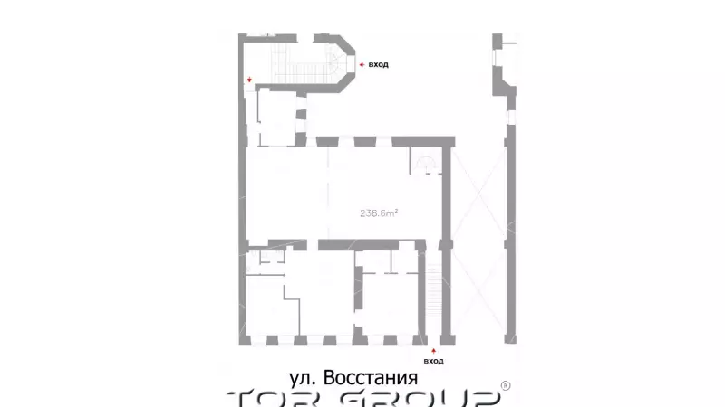 Офис с отдельным входом, 238 м2-99. План объекта