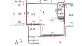 Продажа торгового помещения 53.5 кв.метров, 1 этаж-99. План объекта