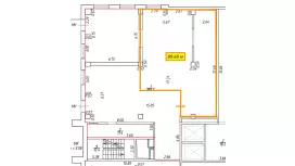 Аренда торгового помещения 210 кв.метров, 2 этаж-99. План объекта