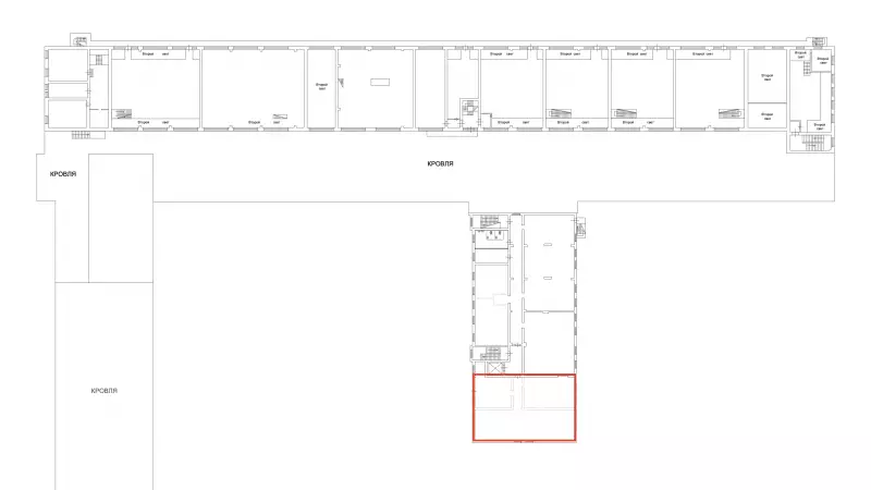 Аренда склада 208 кв.метров, 3 этаж-99. План объекта