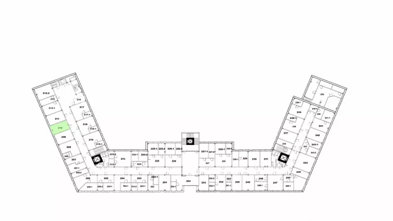 Аренда офиса 22.32 кв.метров, 2 этаж-99. План объекта