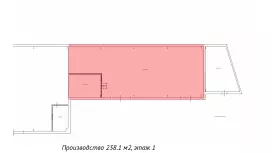 Производство/склад с кран балкой на 1 т,  238 м2-99. План объекта