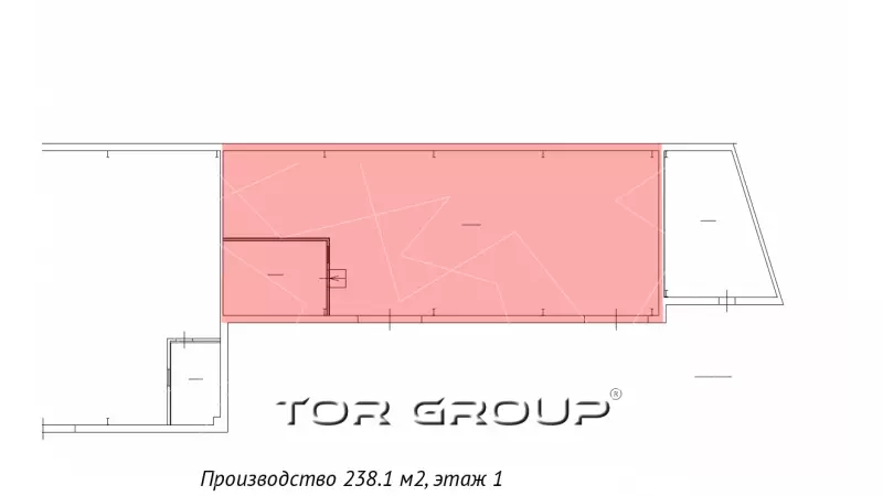 Производство/склад с кран балкой на 1 т,  238 м2-99. План объекта