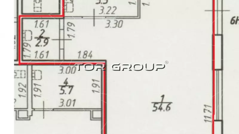 Аренда торгового помещения 63 кв.метров, 1 этаж-99. План объекта