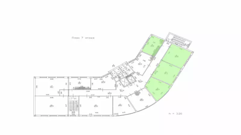 Офис 120 м2, развозка до метро-99. План объекта