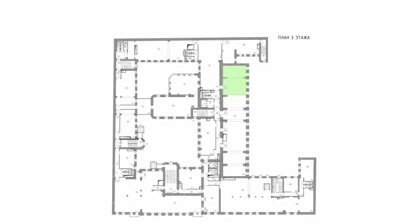 Аренда офиса 68 кв.метров, 3 этаж-99. План объекта