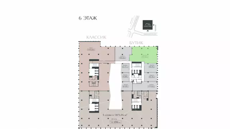 Продам 337м офис на Петроградке-99. План объекта