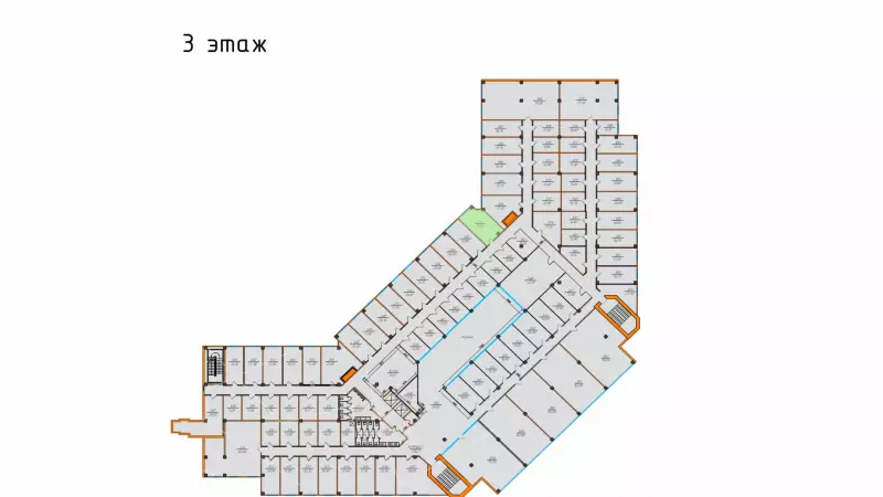 Офис 19,7 м2 с окном-99. План объекта