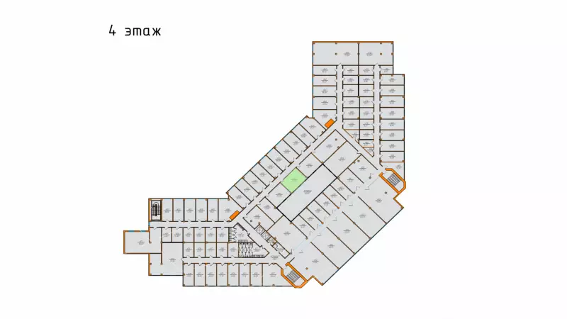 Аренда офиса 41.12 кв.метров, 4 этаж-99. План объекта