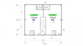 Продажа офиса 135 кв.метров, 1 этаж-99. План объекта