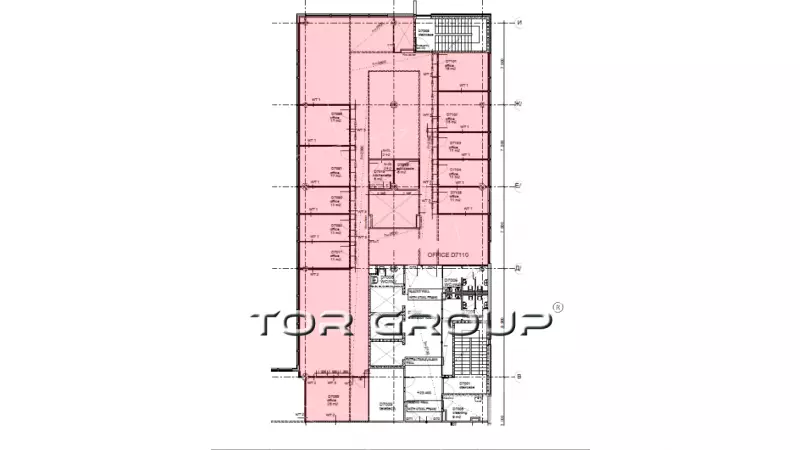 Аренда офиса 433 кв.метров, 7 этаж-99. План объекта