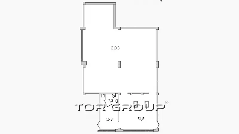 Продажа офиса 286.2 кв.метров, 2 этаж-99. План объекта