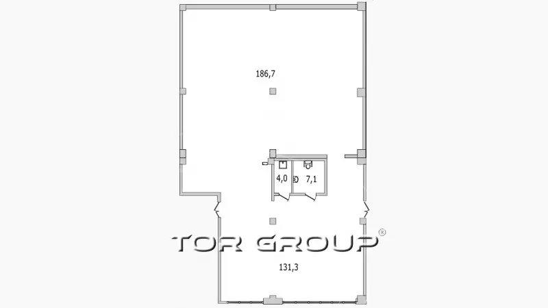 Продажа офиса 329.1 кв.метров, 2 этаж-99. План объекта