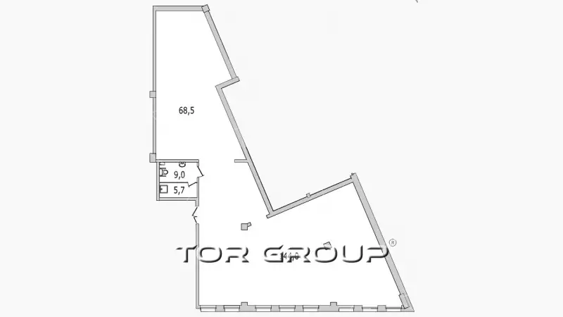 Продажа офиса 221.5 кв.метров, 2 этаж-99. План объекта