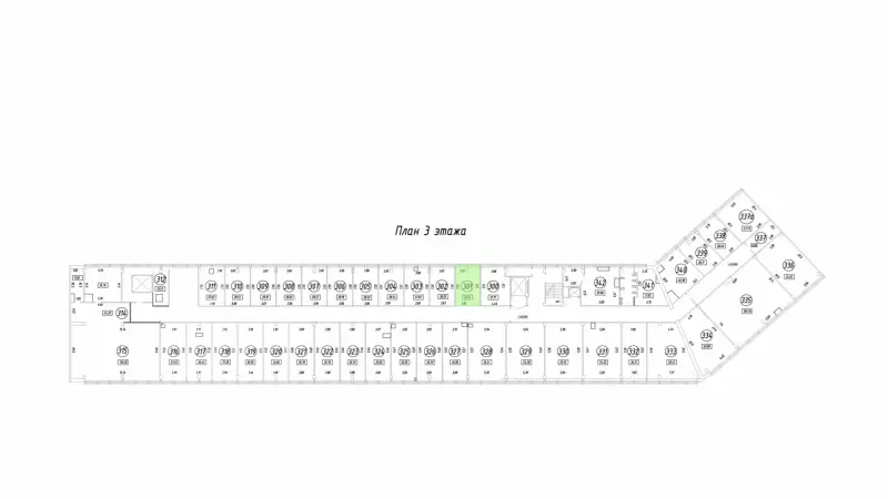 Аренда офиса 28.25 кв.метров, 3 этаж-99. План объекта