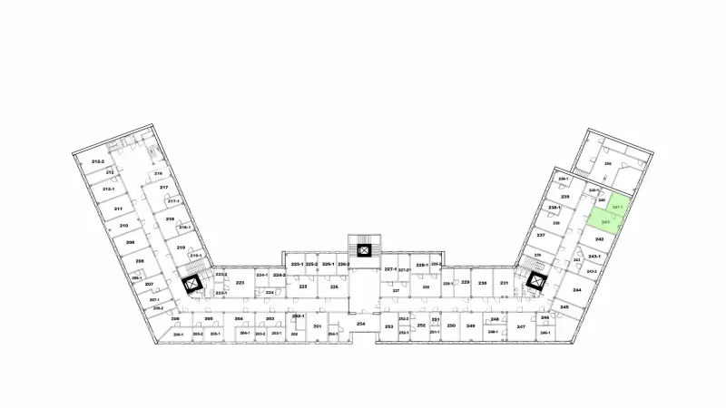 Аренда офиса 40.8 кв.метров, 2 этаж-99. План объекта