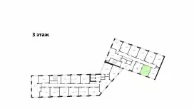 Продажа офиса 23.53 кв.метров, 3 этаж-99. План объекта