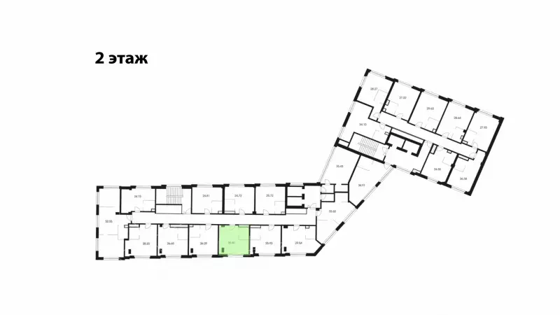 Продажа офиса 25.9 кв.метров, 2 этаж-99. План объекта