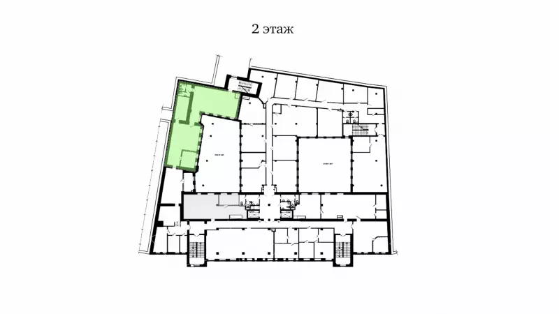 Аренда офиса 148.8 кв.метров, 2 этаж-99. План объекта