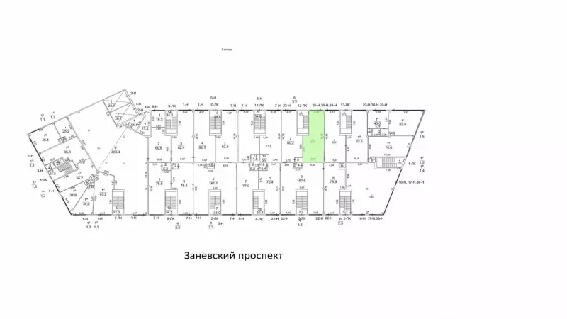 Продажа торгового помещения 83 кв.метров, 1 этаж-99. План объекта