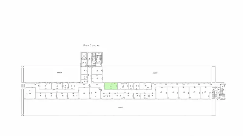 Аренда офиса 24.8 кв.метров, 5 этаж-99. План объекта