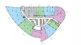Аренда офиса 411 кв.метров, 8 этаж-99. План объекта