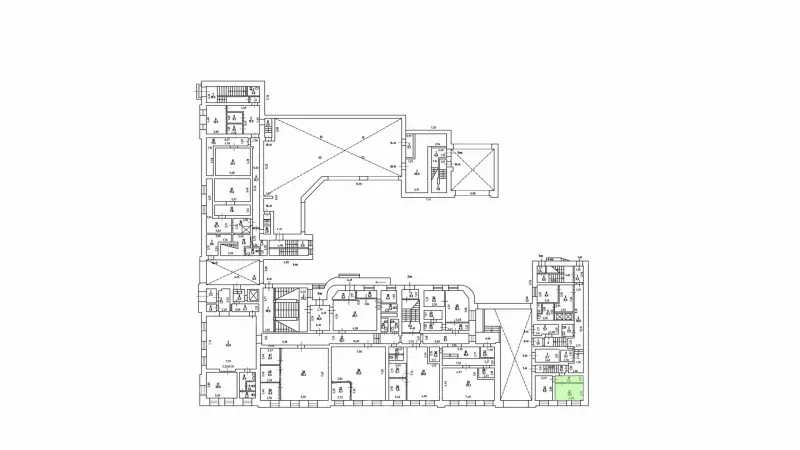 Аренда офиса 15.4 кв.метров, 1 этаж-99. План объекта