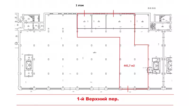 Склад 441 м2, 1 этаж-99. План объекта