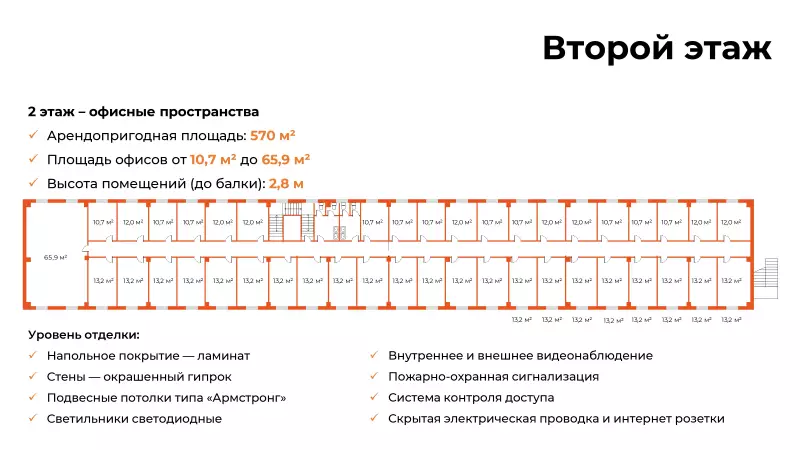 Офис 570 м&sup2; на 1 линии, новый ремонт-99. План объекта