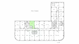 Аренда офиса 42.8 кв.метров, 3 этаж-99. План объекта