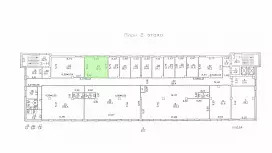 Аренда офиса 34.3 кв.метров, 2 этаж-99. План объекта